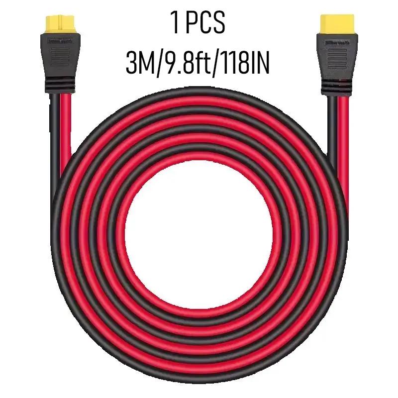 3M/9.8ft/118in XT60 Solar Panel Extension Cable 12AWG Solar Extension Cable Kit With Female Male Connectors For RV Spower statio