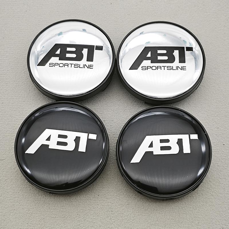 4pcs ABT Logo Car Wheel Center Hubcaps Rims Cover Badge For 59a A3 A4 Q3 Q5 Golf Tiguan Passat Polo Octavia Superb Kodiaq Leona59