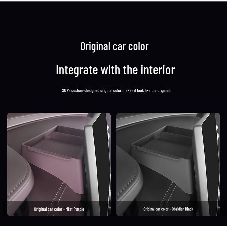 Rear Console Organizer for Xiaomi SU7 - Decorative Storage Box and Accessories Holder