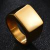 Mode Männer Edelstahl Plain Square Hochzeit Finger Ring Band Punk Schmuck