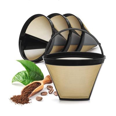 3/1PCS Cone Shape Permanent Coffee Filter Mesh Basket Stainless Steel Reusable Kitchen Coffeeware Coffee Filters Tea Brewer