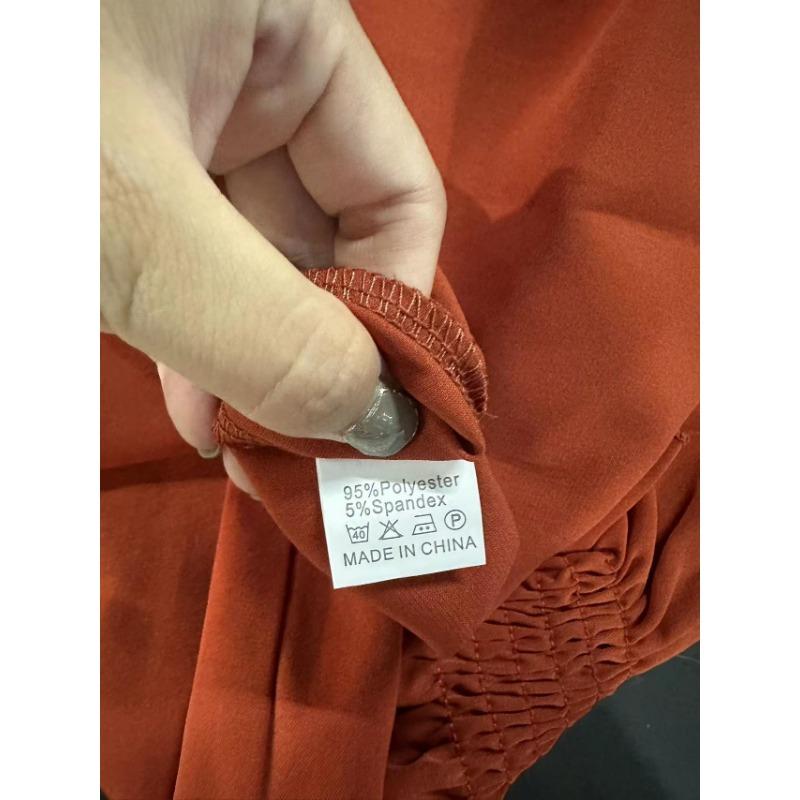 V-neck Pullover Chiffon Shirts Flared Long-sleeved Women's Blouses & Shirts