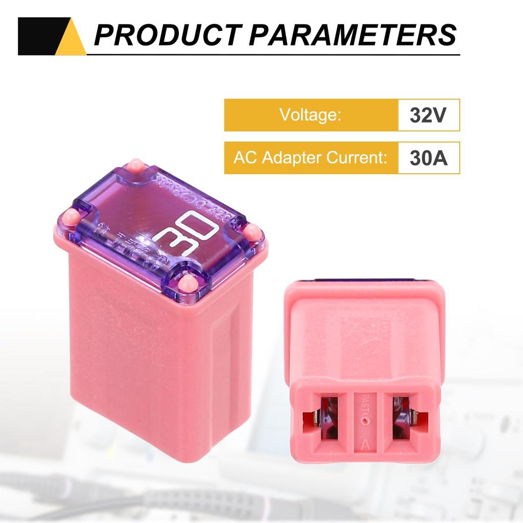 uxcell 5 Piece Micro Cartridge Fuse 30A 32V Slow Blow