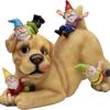 Dogs and Gnomes Outdoor Sculptures and Statues Garden Art Outdoor Decoration Lawn Yard Home Decoration