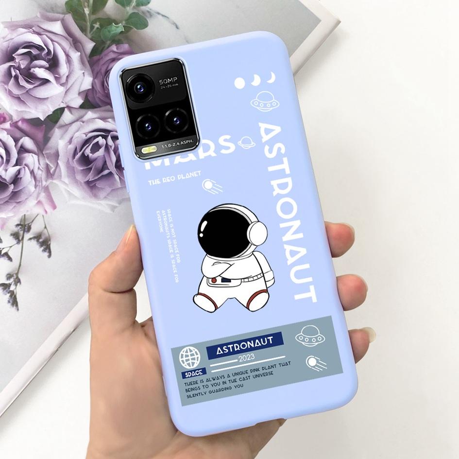 For Vivo Y21 2021 Case V2111 Cute Astronaut Duck Soft Silicone Cover For Vivo Y21s Y33s 4G Y21t Y33t Y21A V2110 V2135 V2109 Case