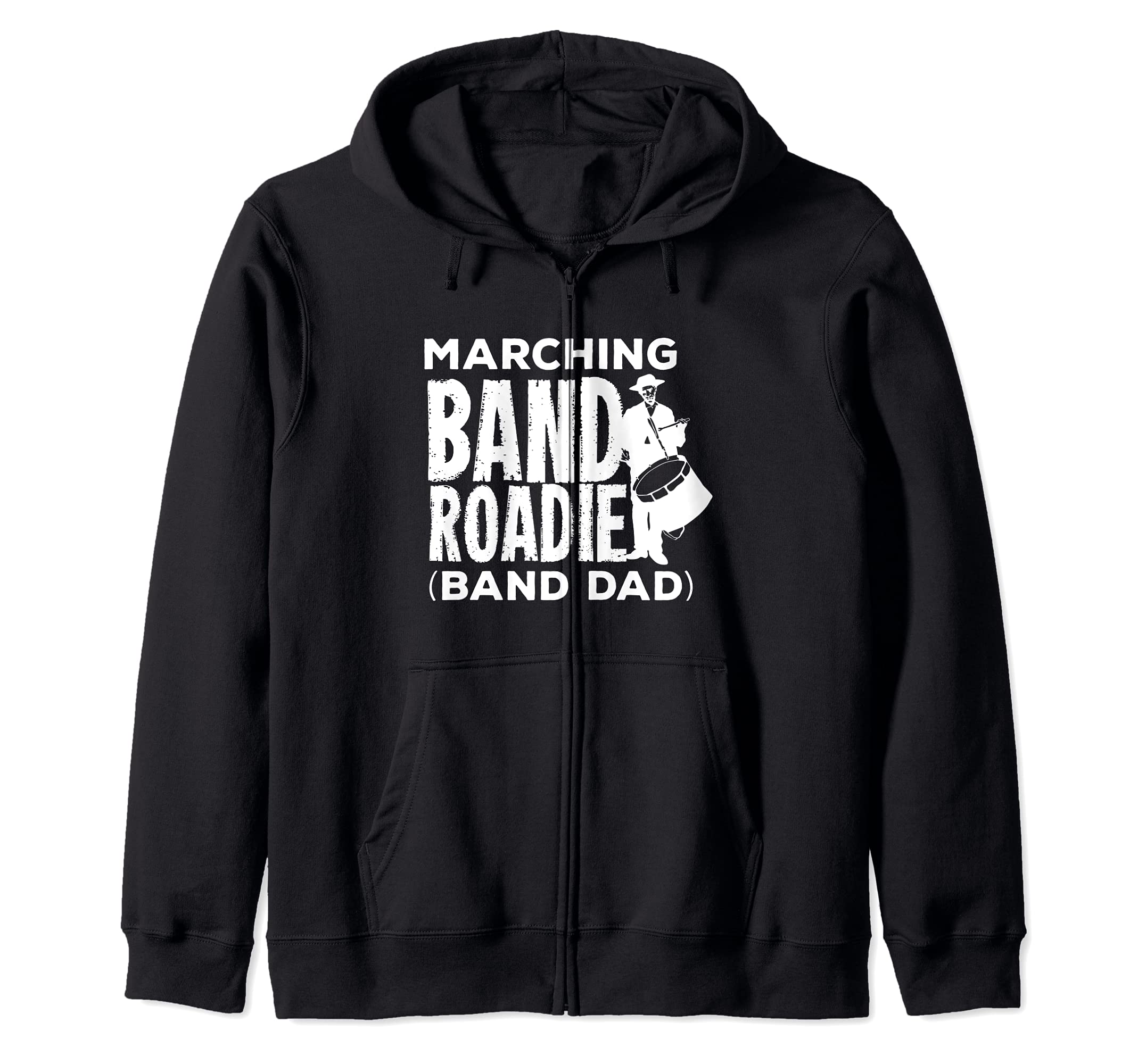 

Marching Band Roadie Artwork Band Dad Zip Hoodie чорний