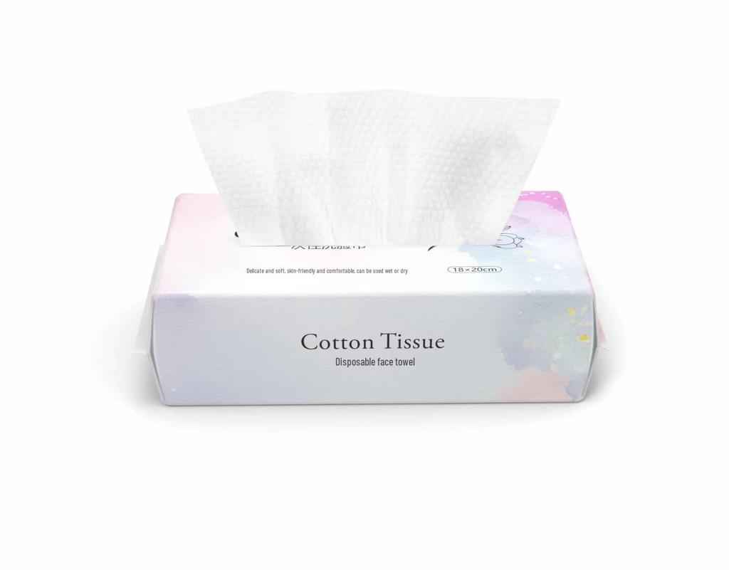 Oboustranné ručníky na obličej z čisté bavlny: Měkké, Silné Jednorázové odličovací a čisticí ubrousky, pro mokré nebo suché použití.