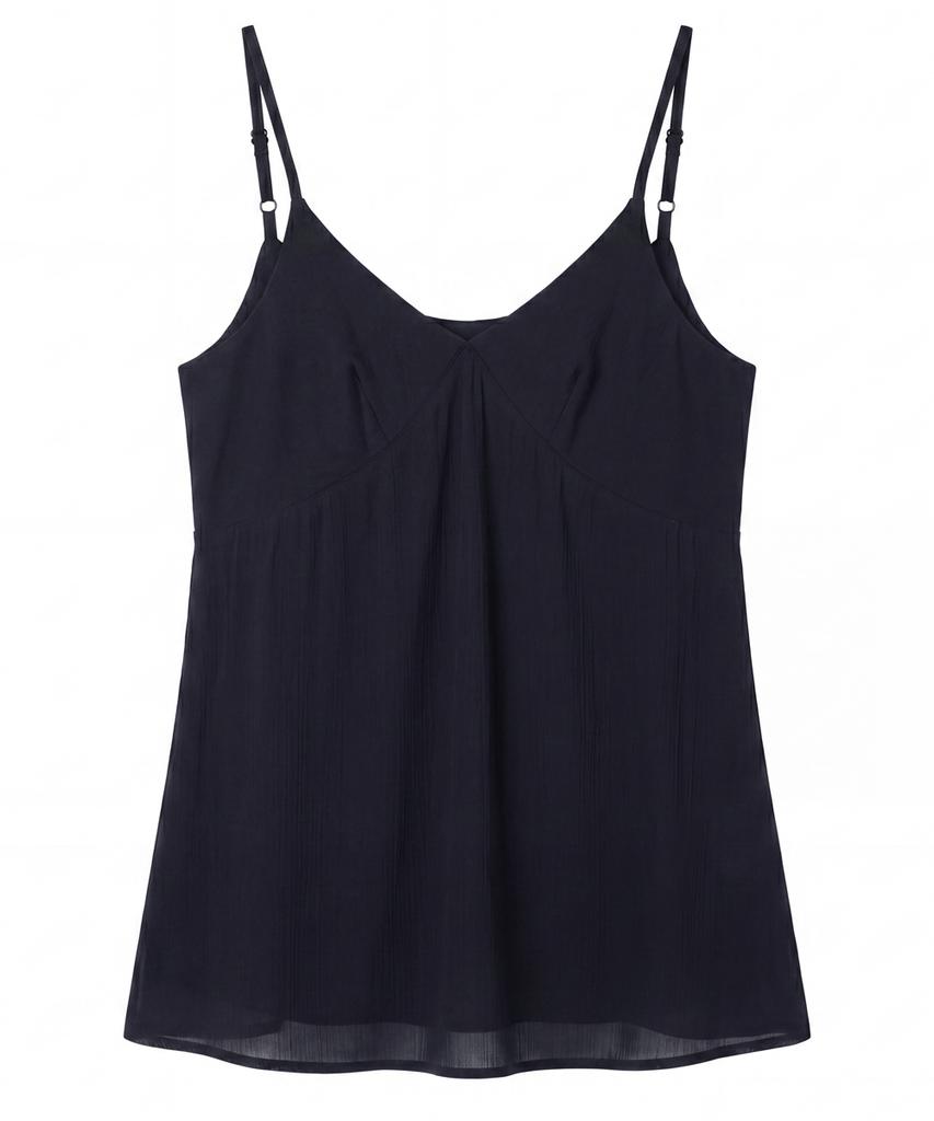 Seutaetigbeullum Soft Slip Sleeveless Blouse (Navy)