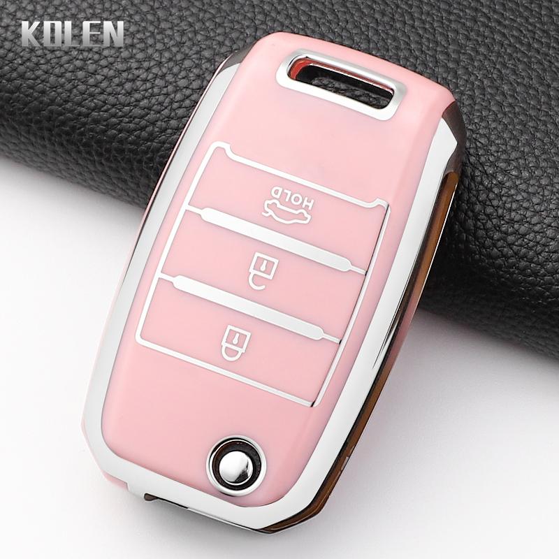 Fashion Tpu Car Folding Key Case Cover For Kia Rio 3 K2 Ceed Cerato K3 K5 Sorento Sportage Soul K4 Picanto Optima Forte Stinger