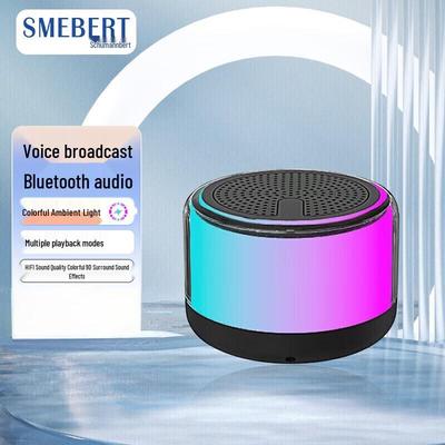 SMEBERT M2 Portable Bluetooth Speaker with Colorful Lights CN Plug (adapter Included)