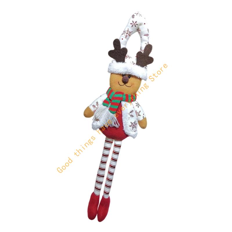 Christmas Doll Door Hanging Decoration for Christmas Tree Front Door Shelf Curtain Indoor and Outdoor Holiday Decoration 55KF