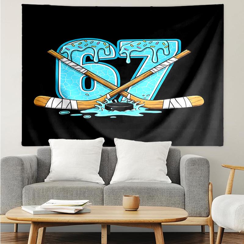 Summer Ice Cream Number 67 Tapestry Accessories Playroom Tapestry, for Bedroom,Livingroom, dormitory Room Wall Decor Fan Birthday Gifts