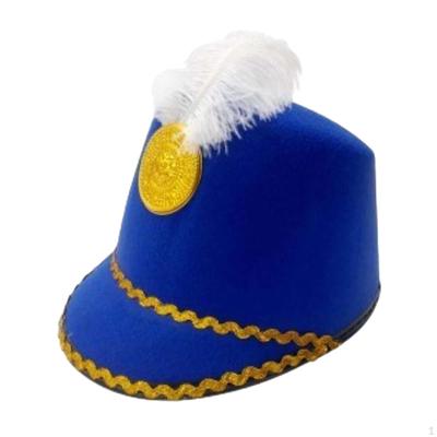 Amerikansk marschorkesterhatt majordrumma med fjäder för fest jul