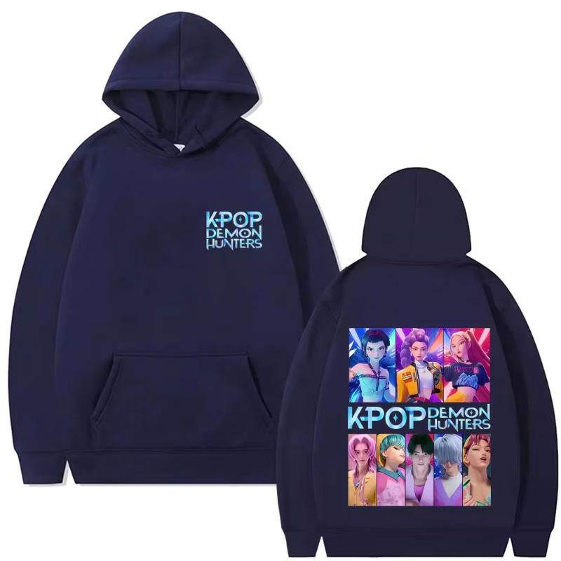 Movie KPop Demon Hunters Graphic Hoodies Rumi Mira Zoey Sweatshirt Saja Boys Hoodies Men's Women Autumn Casual Fleece Pullovers