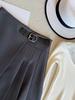 2026 Spring/Summer Irregular High-Waisted Pleated A-Line Skirt for Petite Women – Anti-Exposure Short Skirt