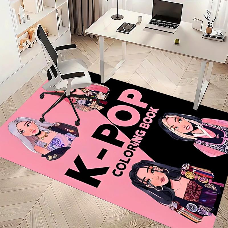 Kpop1 Printed Absorbent Washable Carpet, Non-Slip Bathroom Mats, Kitchen Rugs, Yoga Mat,Living Room Entrance, Camping Picnic Rugs