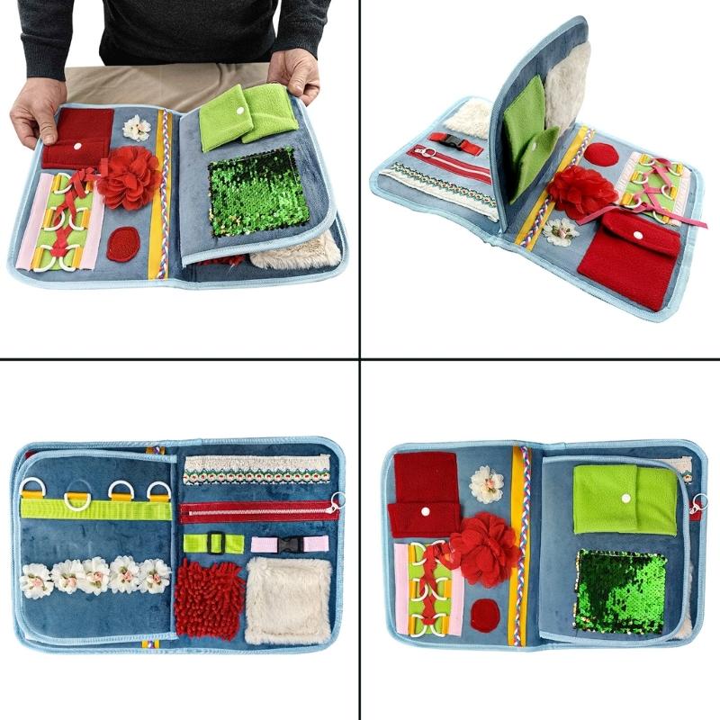Multifunctional Busy Blanket for Seniors Elderly Dementia Blanket Kids Sensory Toy Fidgets Blanket Sensory Blanket