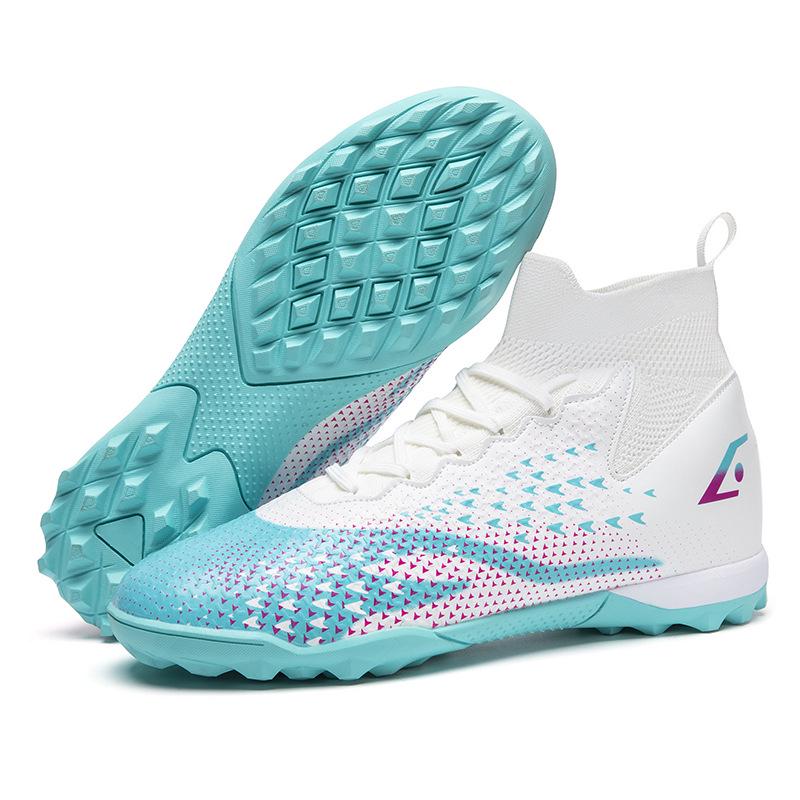 

Футбольные бутсы с высоким верхом для пар с вязаными носками — удобные для длинных или сломанных ногтей спортивные кроссовки для студенческих игр 39