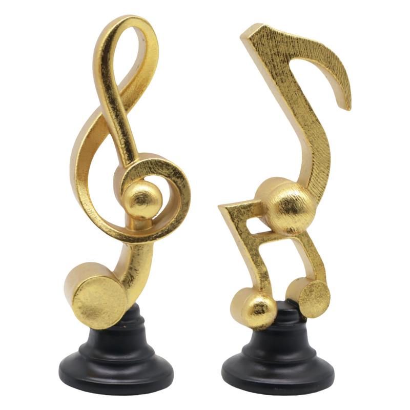 Musical Note Statue Desktop Resin Note Figurines Decor Modern Simple Design Sculpture Decoration for TV Cabinet Living Room Stud