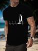 Sailing Ekg Men's Short Sleeve Unisex T-Shirt Summer Unisex T-Shirt Top