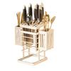 Kitchen Tabletop Storage Rack Knife Holder Large Capacity Multipurpose Waterproof Hollow Storage Rack Kitchen Utensil Organizer