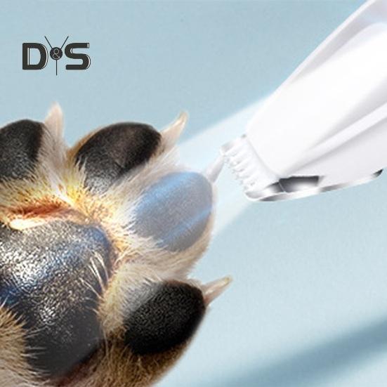 Pet Paw Trimmer with LED Light Pet Precision Trimmer Low Noise Cordless Grooming Clippers USB Rechargeable Pet Hair Trimmer