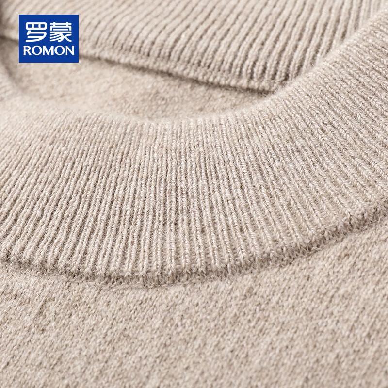 ROMON Men's 100% Pure Cashmere Half-High Collar Pullover Sweater