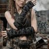 Distressed Style Punk Gloves Dark Style Hollow Out Arm Sleeves Fingerless Arm Warmers  Daily Wear
