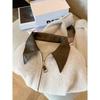 Damen Frühling Kurzer Cardigan Pullover Herbst Spleißen Elegant und Temperamentvolle Oberteile
