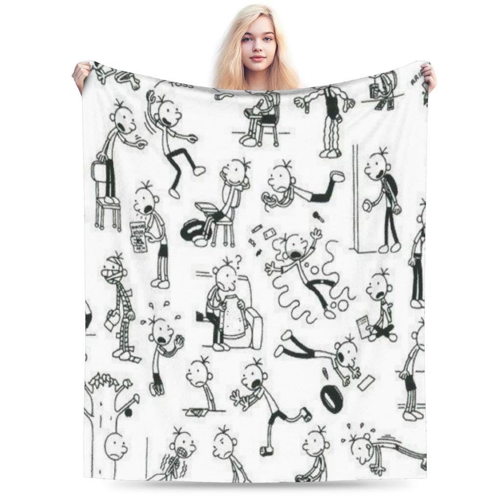 Diary Of A Wimpy Stuff Blanket Ultra-Soft Fleece  Throw Blanket Comfortable Quilt