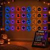 Halloween Pvc Lighted Wall Decals With Spiders And Pumpkins For Party Decoration
