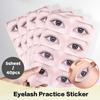 40 Patches/5 Sheets Eyelash Practice Stickers Eyelash Training Stickers Eyelash Application Trainer Stickers Simulated Eye Shape
