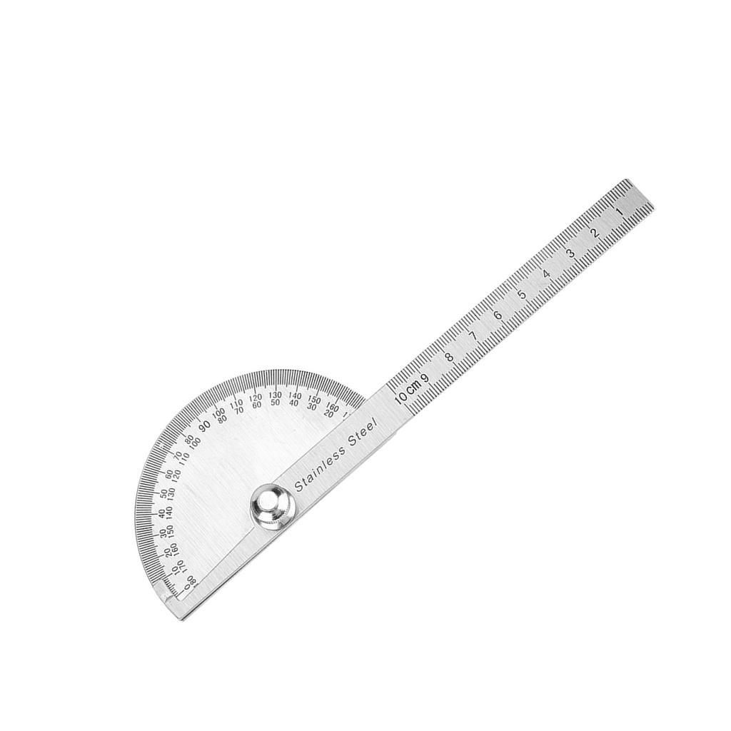 Stainless, Steel Protractor Ruler With180 Degree Rotation, Easy To Use, Clear Markings for Angle Measurement