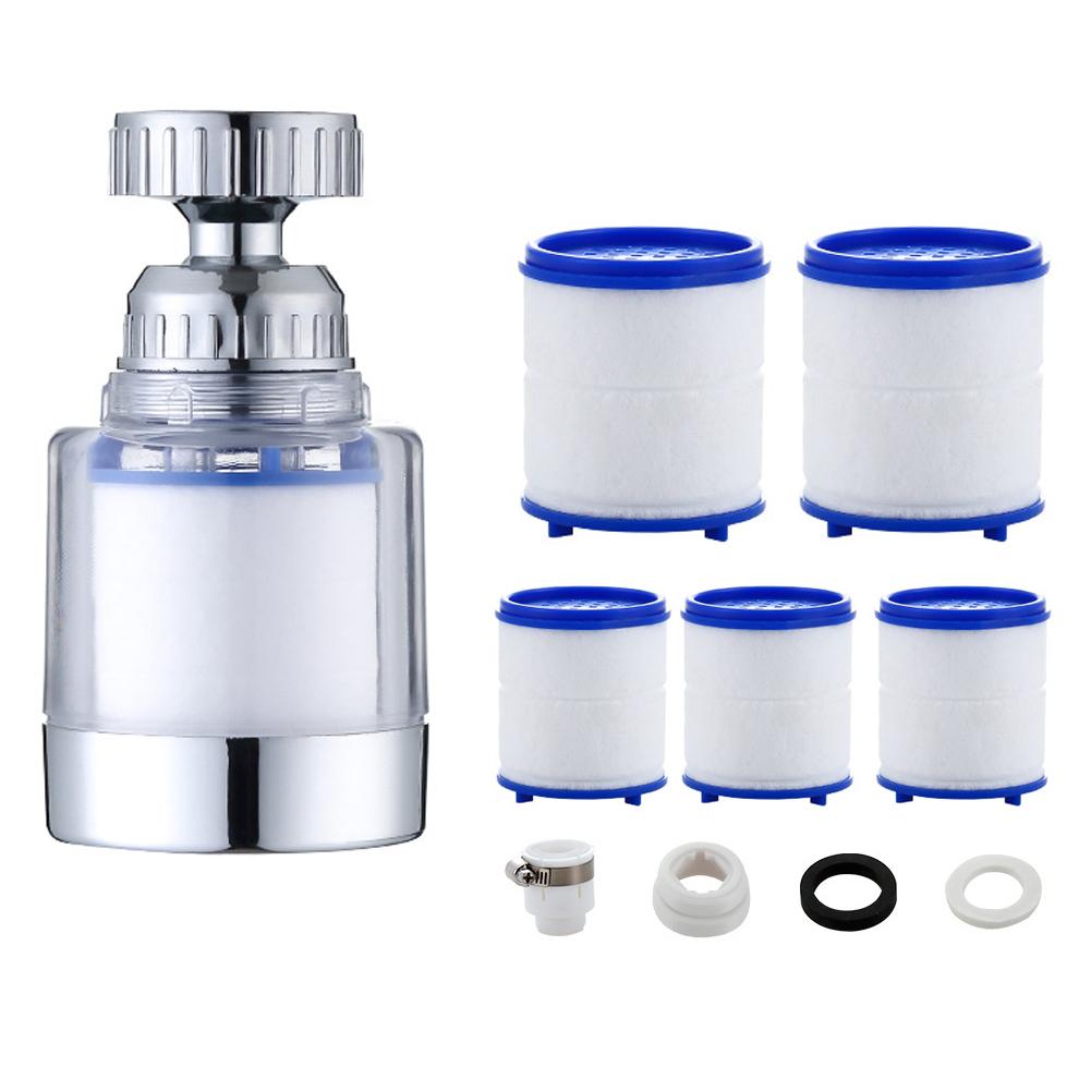 360stupňový filtr na vodu z kohoutku, vyměnitelný filtrační prvek, nástavec na odvápňování kohoutku, snadná instalace a výměna, vhodný pro kohoutek