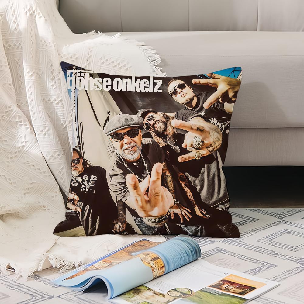 Rock band B-Bohse O-Onkelz Pillow Case Office Cushions Suitable For Sofa Car Bedroom Decorative Cushion Cover