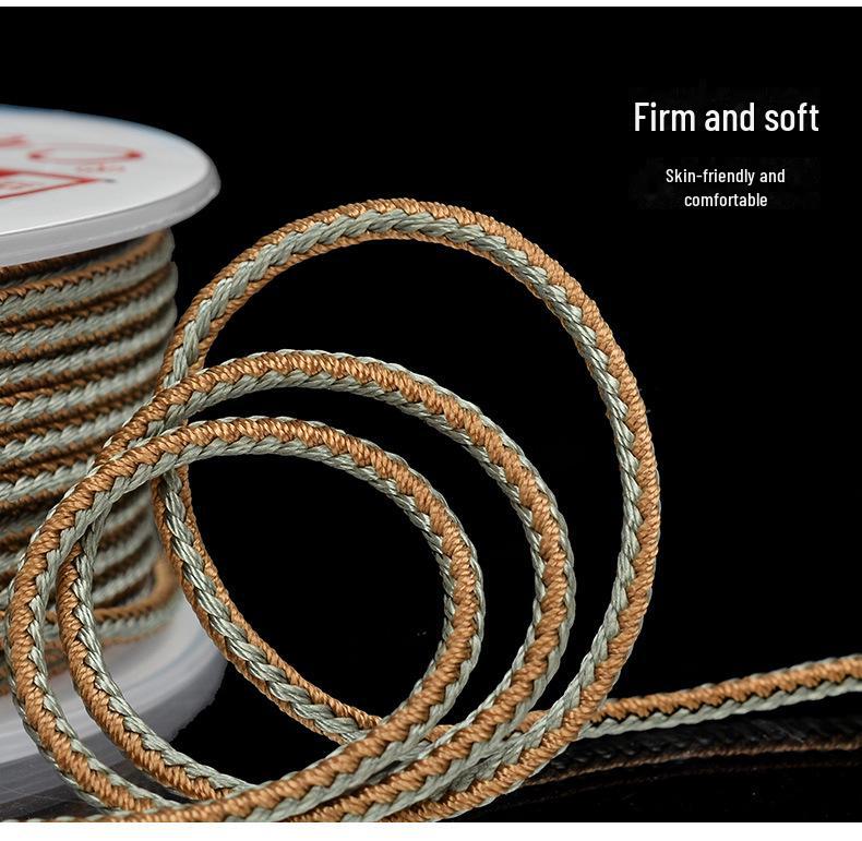 Hand-Woven 2.5mm Ruyi Rope for Jade Pendant Lanyard or Colorful Beaded Bracelet