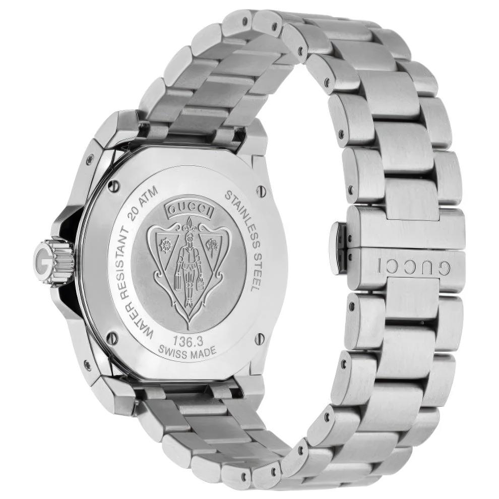 Gucci YA136302 Zegarek męski do nurkowania ze stali nierdzewnej 40 mm