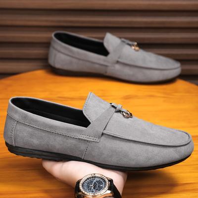 Luxury Brand Fashion Suede Men Casual Shoes Breathable Comfort Men Loafers Slip-on Mens Driving Shoes Mens Lazy Shoes Moccasins