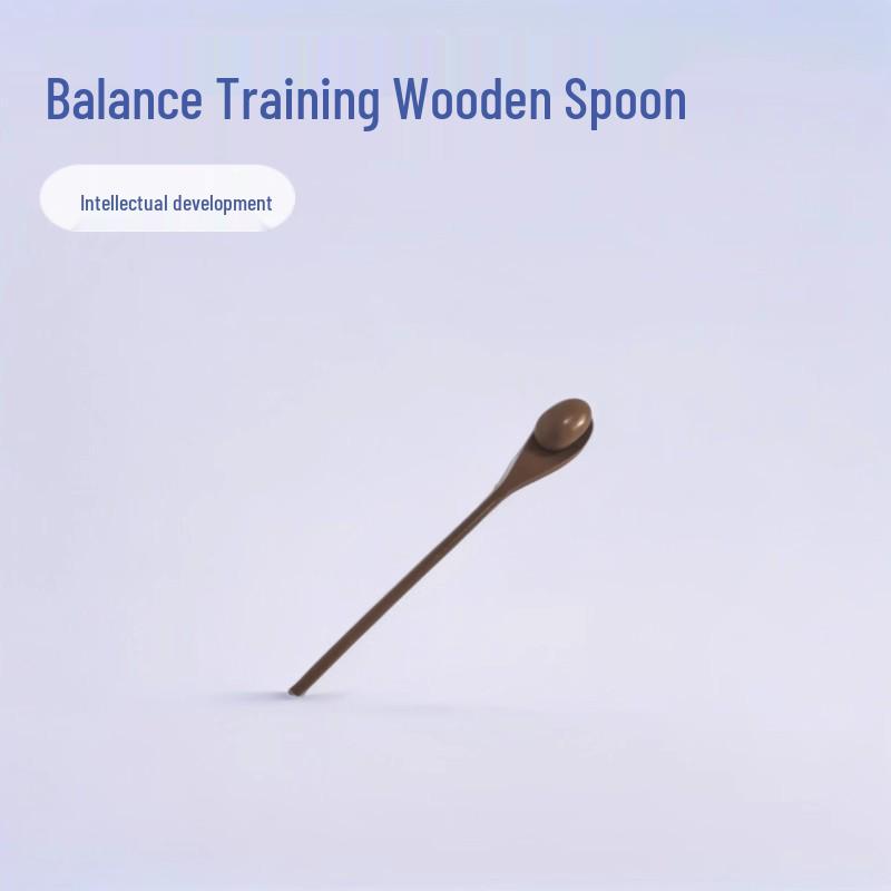 Kids' Balance Stick & Wooden Spoon Ball Holder: Sensory Training, Kindergarten Outdoor Game, Parent-Child Toy