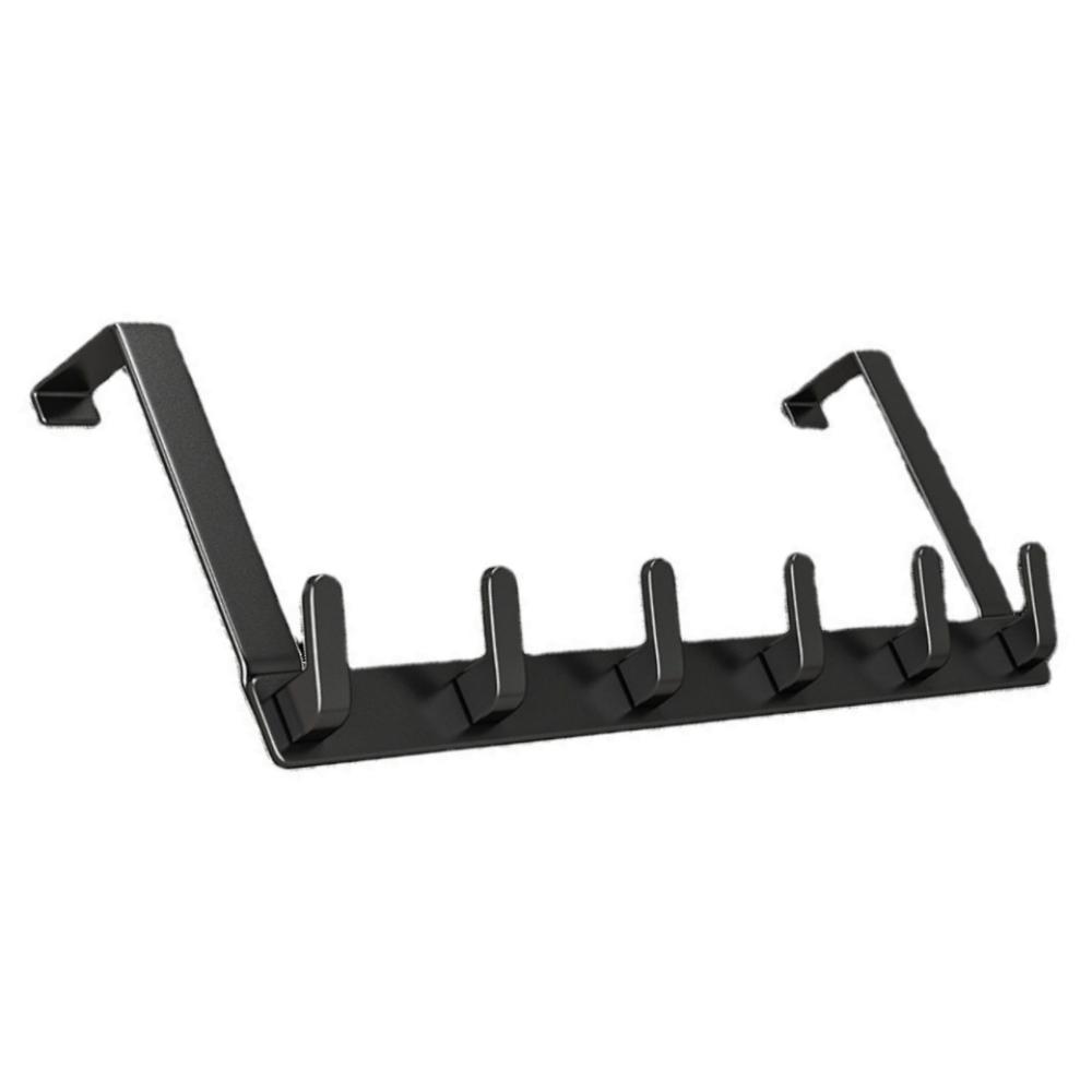 Aluminum Alloy Coat Hat Rack 5/6 Hooks Behind Door Hook Durable Clothes Hanging Rack  Home Gadgets