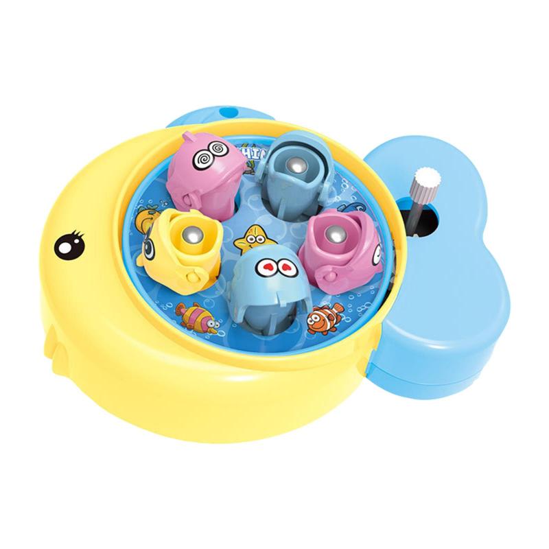 

Мультяшная игра, заводная магнитная игрушка для рыбалки, мини-игровая консоль для рыбалки, детский интерактивный подарок для родителей и детей для мальчиков, открытый сад жёлтый