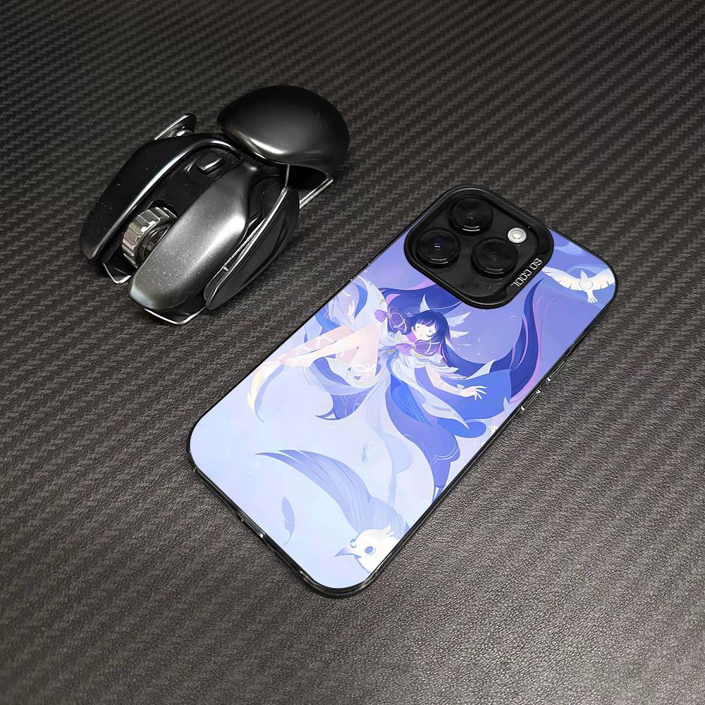Genshin Impact Columbina Für iPhone 15 14 13 Plus 17 16 12 11 Pro Max Matt Farbige Silberne Luxus Handyhülle