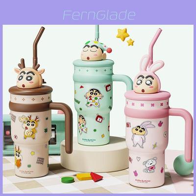 Crayon Shin Chan Insulated Water Bottle With Straw Large Capacity For Students And Gifts