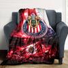 Chivas Guadalajara Logo Print Flannel Blanket High Quality Warm Comfortable Cover for All Seasons Perfect for Gifts Home Decor