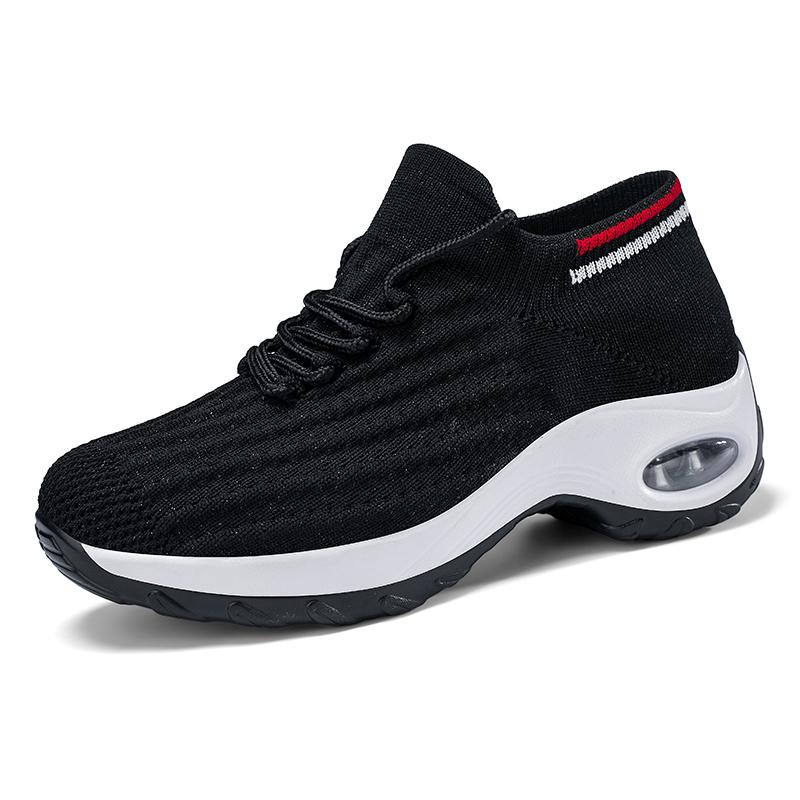 Fashion Lace-up Women's Running Shoes Fashion Air-cushion Sneakers Ladies Breathable Outdoor Walking Jogging Shoes