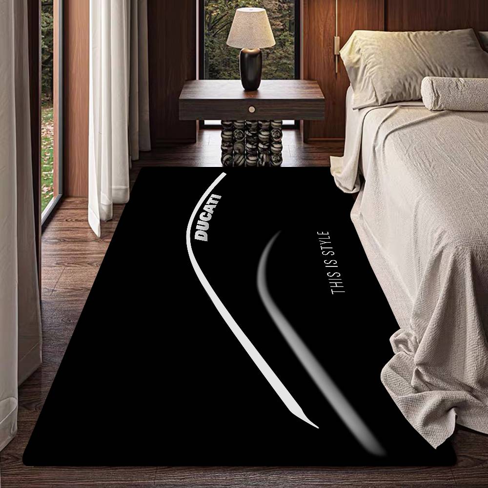D-Ducati Motorfiets LOGO Vloermat Rechthoekig Antislip Huis Zacht Badmat Voordeur Binnen Buiten Mat Welkomstmat 50x80 cm