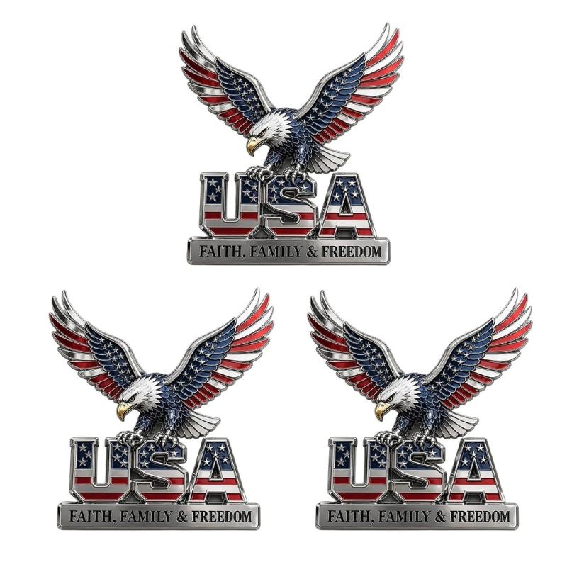 Removable Metal Vehicle Sticker 250th Anniversary Patriotic Decals Perfect For Long Term Or Temporary Decoration