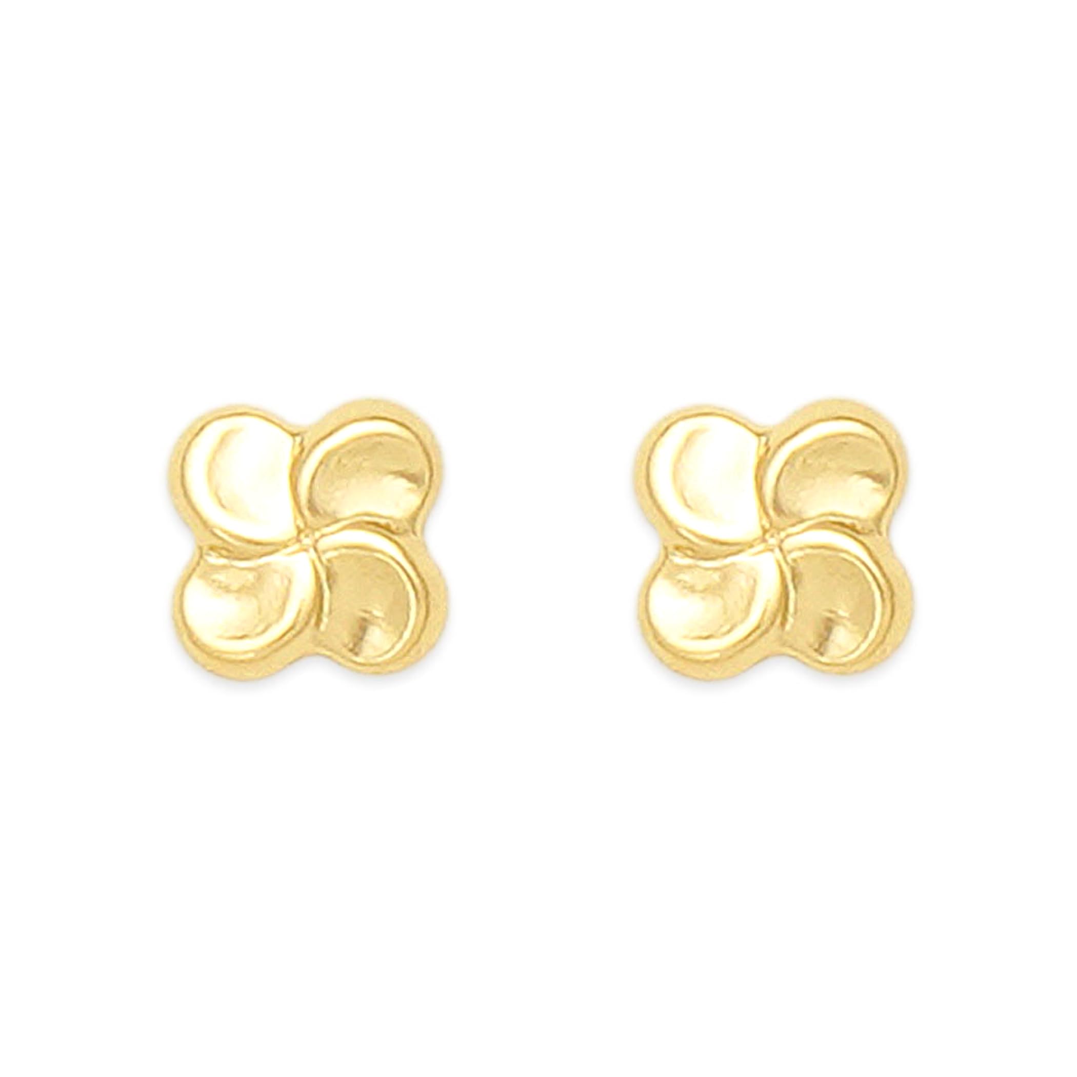 

ESTELLE [Official] Women s 18K Yellow Gold Flower Motif Earrings 0202-3302-0019-0000