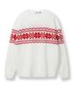 POLYGRAM Nordic Snowflake Oversized Round Knit - Ivory
