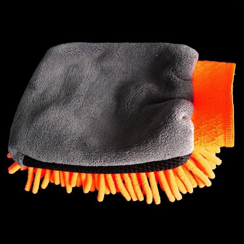 Waterproof Car Wash Microfiber Chenille Gloves Thick Car Cleaning Mitt Wax Detailing Brush Auto Care Double-faced Glove